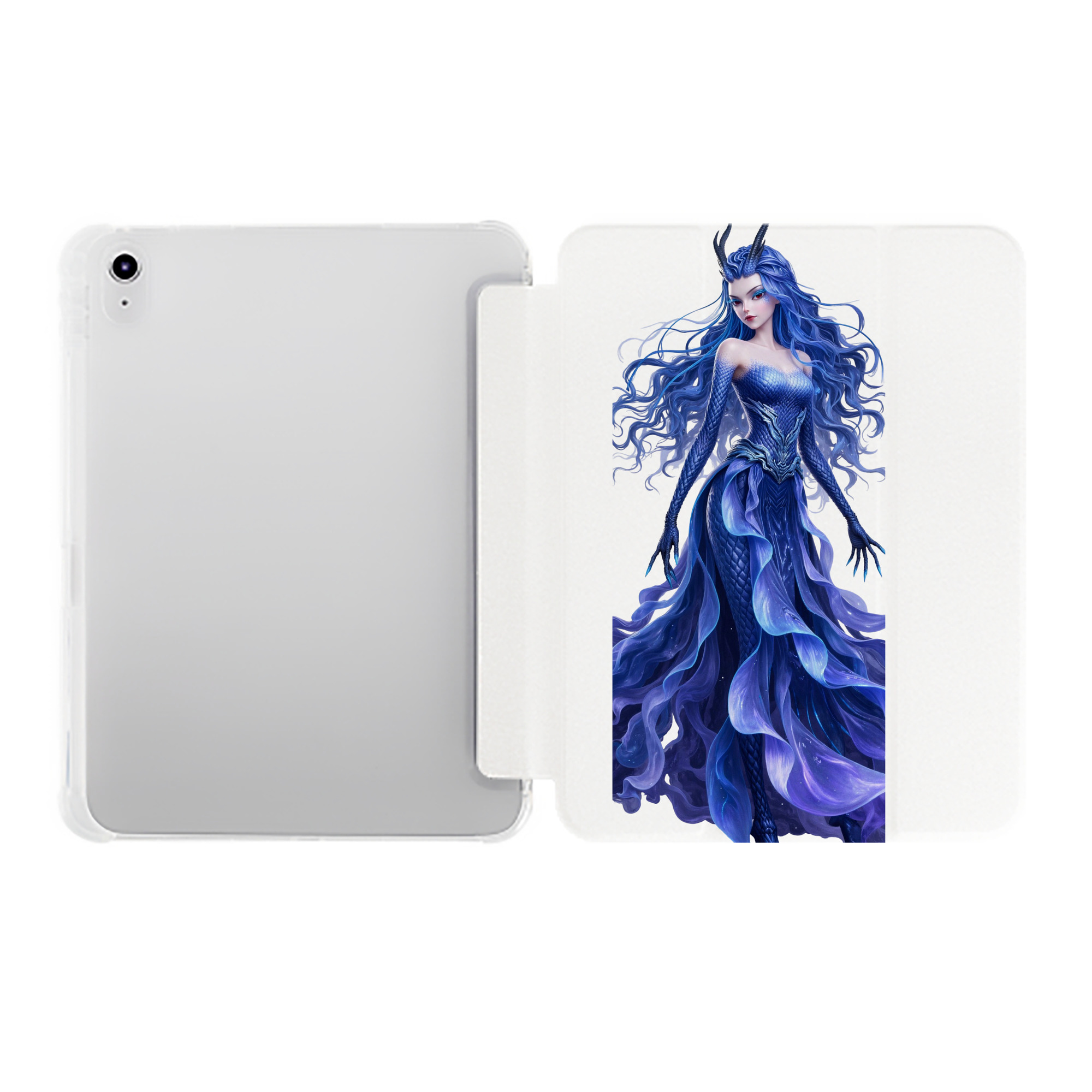 （画像用） Ne Zha 2 ナタ 魔童の大暴れ IPad ケース ペン収納付き 三つ折りスタンド PUレザー×シリコン 対応機種9.5/10.5/10.9インチ